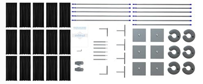 Adjustable Heavy Duty Portable 10FT X 50FT Pipe and Drape Backdrop Kit (Black Drape) Quick Set Up Without Tools for Wedding&Party&Event&Photography&Show&Display (10FT X 50FT & Black Drape) - size: 10FT x 50FT & Black Drape