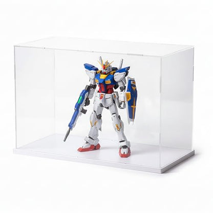 Clear Acrylic Display Case, Assemble Cube Display Box Stand with PVC Material White Base, Dustproof Protection Showcase for Collectibles Memorabilia Figurines (10*8*12inch;25*20*H30cm) - size: 10 x 8 x 12 in