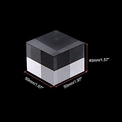PATIKIL 2"x2"x1.5" Jewelry Display Riser, Polished Acrylic Cube Display Stand Block Collection Showcase Ring Holder Square, Clear - size: 2" x 2" x 1.5"