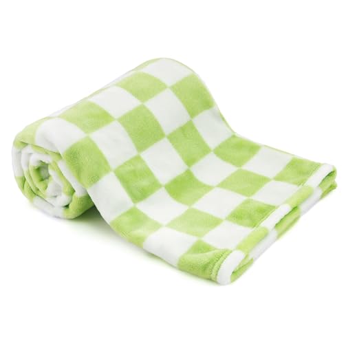 GreatBba Plush Checkered Baby Blanket for Boys Girls Nursery, 30"*40" Warm Short Fleece Blanket Neutral for Infant Newborn, Small Fuzzy for Sleeping, Chenille or Stroller (Wine Green&White) - color: Wine Green&white