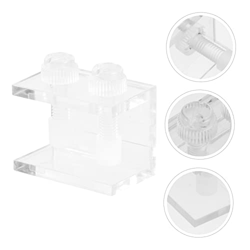 ORFOFE 2Pcs Transparent Acrylic Clips for Aquarium Background Durable Fish Tank Backdrop Clamp with Siphon Groove Design for Securely Fixing Backgrounds Aquariums