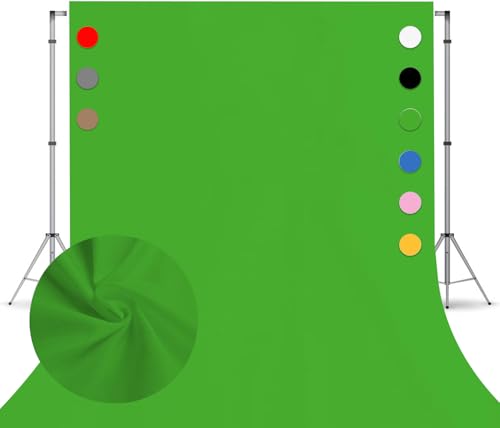 10x7 FT Polyester Photo Backdrop for Photoshoot Green Screen Backdrop Curtain,Product Photo Backdrop for Photoshoot,Photography Background for Streaming Video Studio Pure Seamless - color: Green, size: 10 x 7 ft