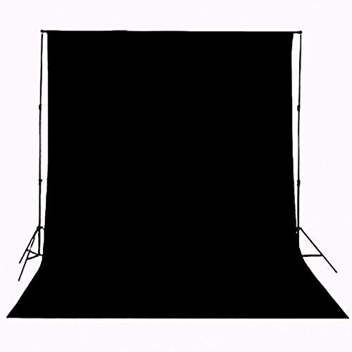 Background Solid Black Backdrop Muslin Portrait Background Screen for Photo Backdrop Video Photography Studio(6x9ft, Black) - color: Black, size: 6x9ft