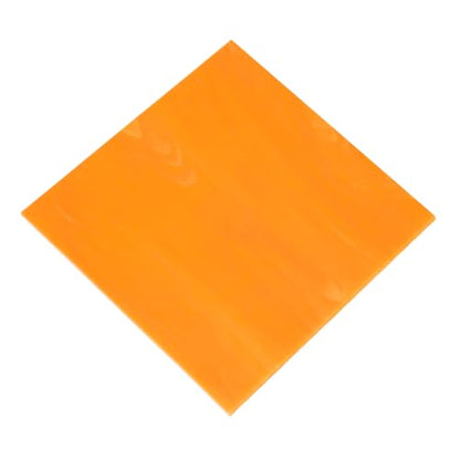 MECCANIXITY Stained Glass Sheet Mosaic Tile 3.9 Inch x 3.9 Inch Orange Red Stained Glass Sheets for Crafts DIY, Art Project - color: Orange Red