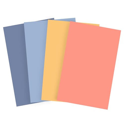 Bessie Bakes Garden Gala Solid Color Roll-Up 2 Feet x 3 Feet Photography Backdrops 4 Pack - color: Blue Thistle, Peony, Chantrelle, Larkspur