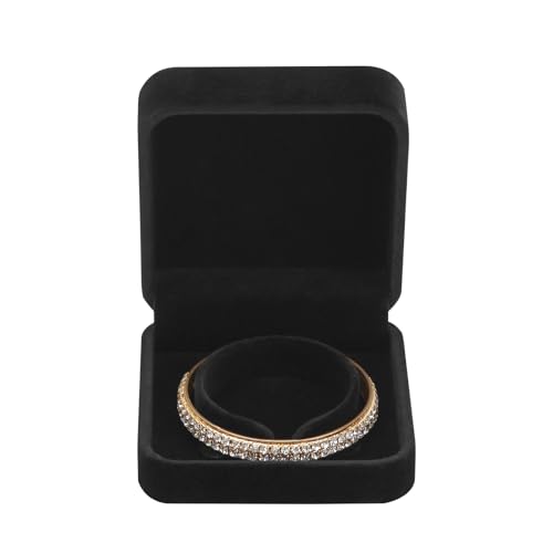 LETURE 6 Pieces Velvet Jewelry Gift Boxes for Necklace Pendant Bracelet Ring Earring, Jewelry Storage Display Case for Christmas Wedding Engagement Birthday Anniversary (Bracelet Box - 6PCS) - color: Bracelet Box - 6PCS