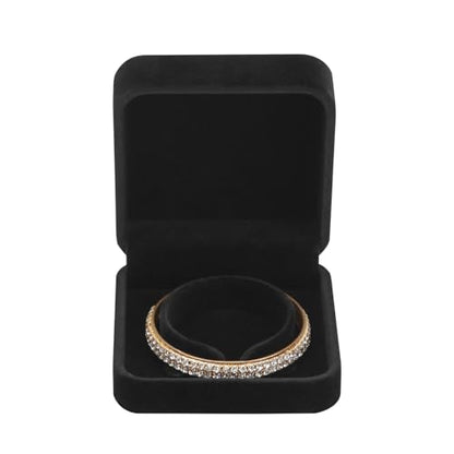 LETURE 4 Pieces Classic Velvet Bracelet Bangle Pendant Necklace Gift Box, Travel Jewelry Box Display Storage Case for Gift, Wedding, Engagement, Proposal, Birthday (Bracelet STYLE 1-4PCS) - color: Bracelet STYLE 1-4PCS