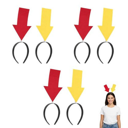 6Pcs Arrow Headband, Happy New Year Headband Symbol Party Festival Parade Concert Support Group Head Band for Halloween, Birthday, Makeup, Costume Masquerade Party