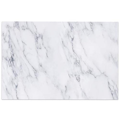 Navaris Magnetic Dry Erase Board - 24 x 36 inches Decorative White Board for Wall with Printed Design, Includes 5 Magnets and Marker - White Marble - style: White Marble
