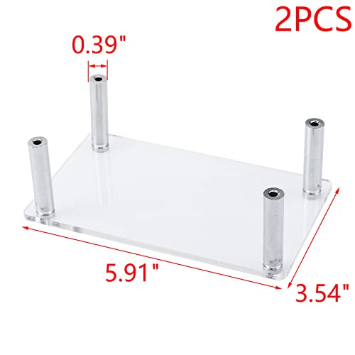 MY MIRONEY 2PCS Acrylic Display Stands Clear Display Shelf Cupcake Display Riser Makeup Holder for Decoration and Organizer(5.91" x 3.54" x 1.97") - size: 5.91" x 3.54" x 1.97"