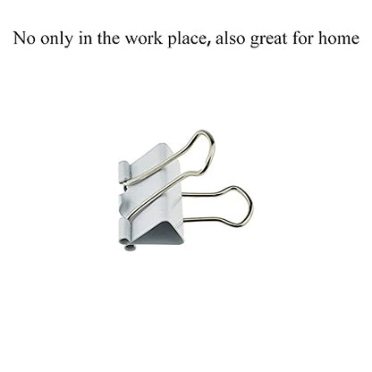 HAHIYO Binder Clips Paper Clamps Spring Steel Sturdy Small 0.75 inches Width 0.2 Inch Capacity No Sharp Edges Heavy Duty Tight Grip Reusable White Metal Bright Finish for Home Office School 30 Pack - size: White0.75in-30P