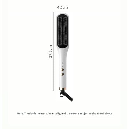 Straight Comb, Negative Ion Straightener, Lazy Curling Iron, Straight Hair Curl, Dual-Purpose Splint Electric Curling Comb (White)…