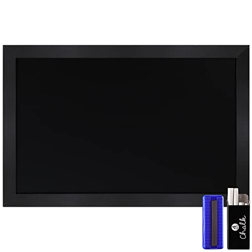 HBCY Creations Rustic Black Magnetic Wall Chalkboard, Extra Large Size 24" x 36", Framed Decorative Chalkboard - Great for Kitchen Decor, Weddings, Restaurant Menus and More! (24" x 36") - color: 3 - Black, size: 24 x 36 inches