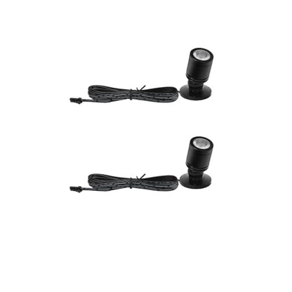 Taysing LED Mini Spotlight Indoor Picture Lights Artwork Lighting Art Lights Without Power Supply 2 Pack (Black-3000K) - size: Black-3000K