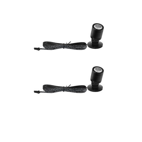 Taysing LED Mini Spotlight Indoor Picture Lights Artwork Lighting Art Lights Without Power Supply 2 Pack (Black-6000K) - size: Black-6000K