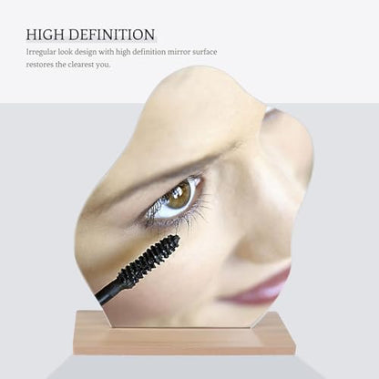 Irregular Desktop Makeup Mirror Vertical Lady Vanity Mirror for Home Decoration and Photography Props