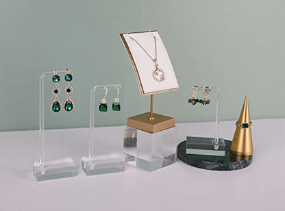 3pcs clear earring stand jewelry display for show, acrylic earring holder hanger for women, small earring jewelry display for selling Photo【Acrylic Earring L Stand-3pcs 】 - style: L bar