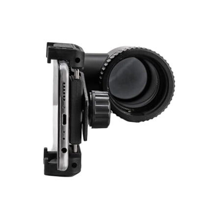 Premium Rifle Scope Camera Mount – Sleek All-Aluminum Smartphone Adapter with Tool-Free Fast Lock – Dual Viewing Angles for Hunting & Birding