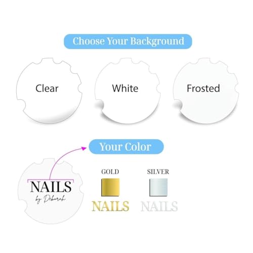 Personalised Manicurist Disc, 4'' for Nail Artist Gifts, Advertising Tool, Photo Prop, Customized Acrylic Plate for Salons (Style 21) - color: Style 21