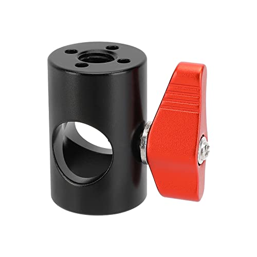CAMVATE Light Stand Head Adapter with ARRI 3/8"-16 Thread Hole and 4 Locating Hole(Red)-3113