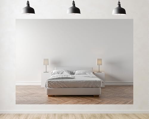 Trykid 5x5ft Neutral Tone Minimalist Bedroom Backdrop Serene Sleep Space Photography Background Relaxation Gathering Party Decoration Tapestry Photo Booth Prop Fabric - size: 5x5ft