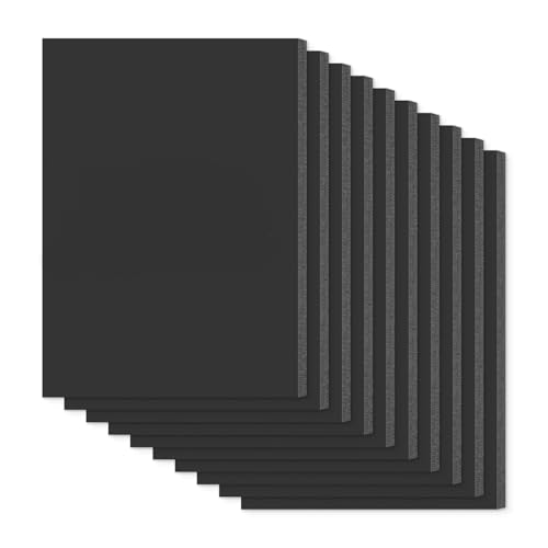 Mat Board Center Premium Black Foam Core Board - 12x16 Inches 3/16" Thick - 10 Pack - Acid-Free - Ideal for Mounting, Crafts, Art, and Presentations - color: Black, size: 12x16