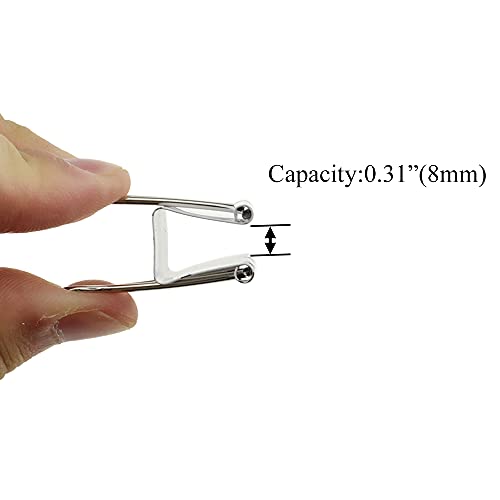 HAHIYO Binder Clips Paper Clamps Spring Steel Sturdy 0.98 inches Width 0.31 Inch Capacity No Sharp Edges Heavy Duty Tight Grip Reusable White Metal Bright Finish for Home Office School 25 Pack - size: White0.98in-25P