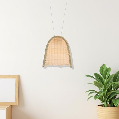 Handwoven Dustpan Handicraft Decorative Wall Hanging Rustic Artwork DIY Home Décor Accent for Living Room and Photography Props
