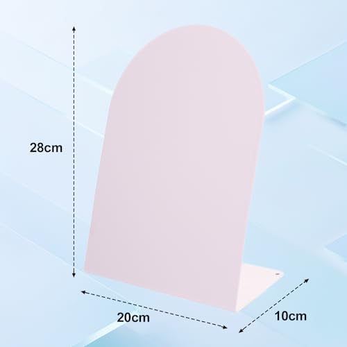 2 Pack Desk Magnetic Bulletin Board Metal Tabletop Memo Souvenir/Photos Display Board Magnet Display Stand for Home School Kitchen Office (2, Pink, ARC) - color: Pink, size: ARC