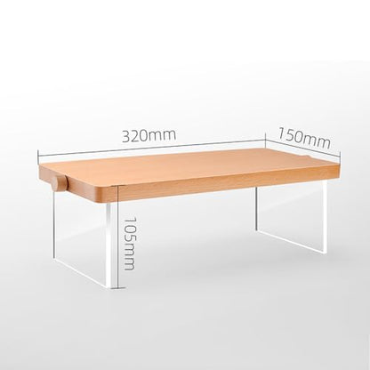 Wood Display Risers, Organizer Stand, Riser Stand for Figures, Cupcake, Perfume and More (Acrylic S 32*15*10.5cm/12.60*5.91*4.13inches) - color: Acrylic S 32*15*10.5cm/12.60*5.91*4.13inches