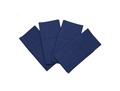 Moyes Home Navy Disposable Dinner Napkins with Pocket - Linen-Feel Pre-Folded Cloth-Like Paper Napkins for Silverware, Weddings, Dinner Parties, 16x16 in, Pack of 50 - color: Navy