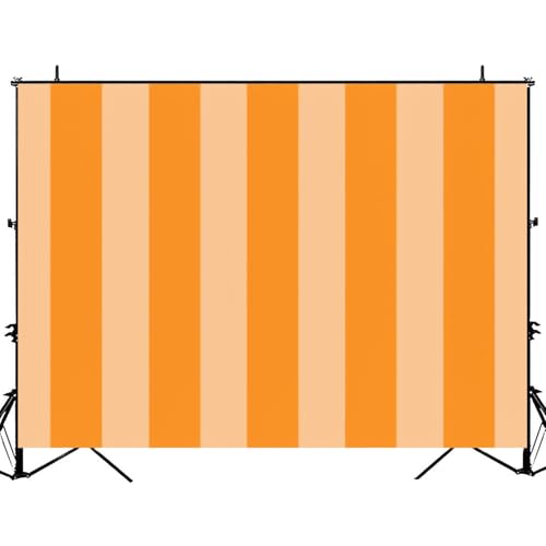 5x7ft Photography Backdrop Orange Peach Vertical Stripe Abstract Design Photo Backdrop Photography Background for Photoshoot Portrait Video Party Photo Studio Prop Booth - color: Color6