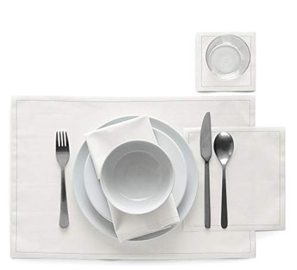 MY DRAP Washable and Reuseable Cloth Lunch Napkins - 8 x 8 in - (25 Units Per Roll, Cotton Cream) - color: Cream