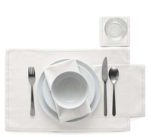 MY DRAP Washable and Reuseable Cloth Lunch Napkins - 8 x 8 in - (25 Units Per Roll, Cotton Cream) - color: Cream