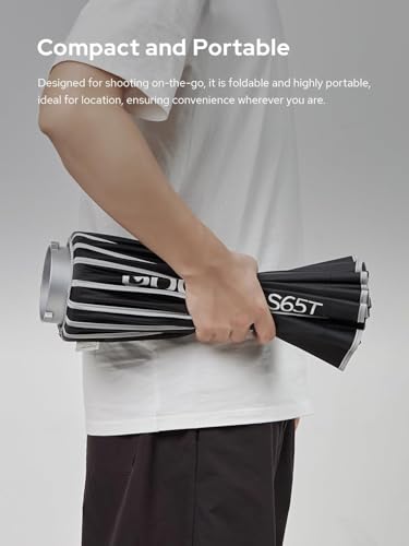 Godox S65T 65cm/25.6in Softbox Bowens Mount, 1s Quick Release & Close, Portable Umbrella Soft Box Fast Setup with Diffusers for Photography Monolight Studio Strobe Continuous Light Accessories - size: S65T-65cm