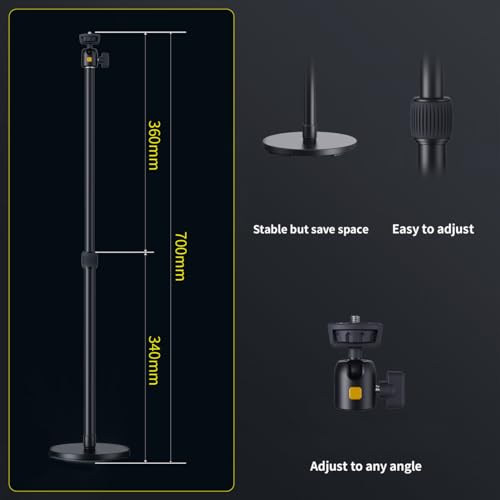 RaLeno Streaming Key Light with RGB, Studio Light with Remote Control and Desk Stand for Live Streaming Video Calls Photography, 1%-100% Brightness 2500-8500k Color Temperature Adjustable Soft Light