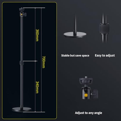 RaLeno Streaming Key Light with RGB, Studio Light with Remote Control and Desk Stand for Live Streaming Video Calls Photography, 1%-100% Brightness 2500-8500k Color Temperature Adjustable Soft Light