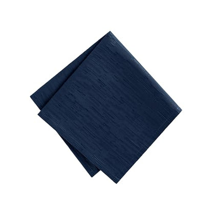 Elrene Home Fashions Continental Solid Texture Water and Stain Resistant Fabric Dining Napkins, Set of 4, 17"x17", Navy - color: Navy, size: 17" x 17" (Set of 4)