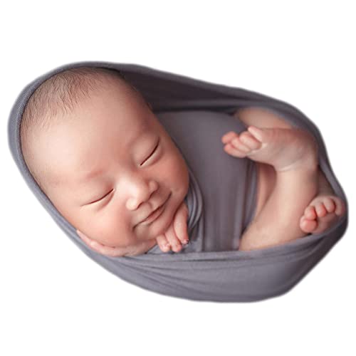 Zeroest Newborn Photography Stretch Wrap Boy Girl Baby Wraps Photography Props - Gray - color: Gray