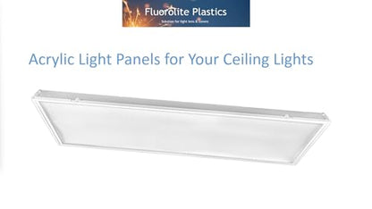 F12-100/2246-4 Pack | Replacement Fluorescent Light Cover | Flat Sheet Clear Prismatic Acrylic | Light Fixture Covers from Fluorolite | 22.5"x46.5"x.100 | 4 Pack