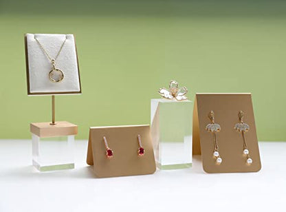 Acrylic ring risers for display, Clear jewelry stand display risers, Retail earring riser for display home decor【1.57 L x1.57 W x3.15 H inch】 - size: 1.57 L x1.57 W x3.15 H inch