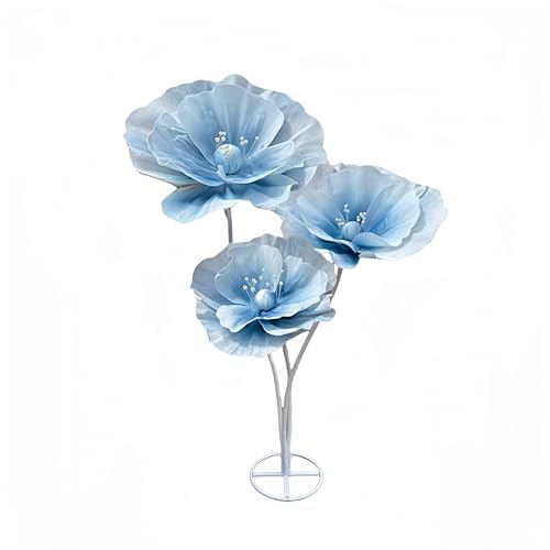 SAVITO Giant Flowers for Backdrop 5.58ft Huge EVA Artificial Flowers, Wedding Decorations for Reception Artificial Spring Flowers Outdoor Party Decor Shop Window Flower Display Home Decor (Pale Blue) - color: Pale Blue