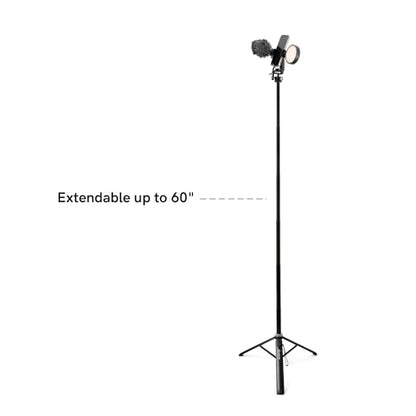 Content Creator Kit with LED Video Light, Microphone & Tripod – Video Recording & Vlogging Kit for YouTube, TikTok & Smartphone Content Creation | Portable Creator Lighting Kit with Bluetooth Remote