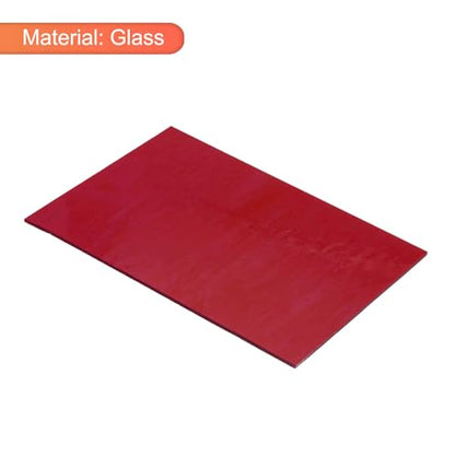 MECCANIXITY Stained Glass Sheet Mosaic Tile 7.9 Inch x 5.9 Inch Red Stained Glass Sheets for Crafts DIY Art Project - color: Red