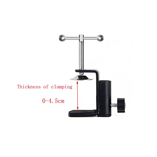 Desk Table Mount Clamps, 4 Pack Universal Desk C-Clamp with 1/2" Thread Hole for Swing Arm Magnifying Desk Lamp Microphone Camera (B) - size: B