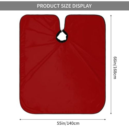 Custom Barber Cape Unisex Salon Hair Cutting Capes Add Your Image Logo Haircut Kit Personalized Stylist Tool - color: Dark Red