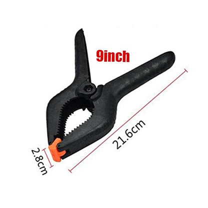 Woodworking Spring Clamps 3/4/6/9Inch Plastic Nylon Carpentry Clip Wood Fixing Tools Photo Studio Background Pipe Clamp(9inch) - size: 9inch