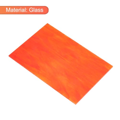 MECCANIXITY Stained Glass Sheet Mosaic Tile 7.9 Inch x 5.9 Inch Watermelon Red Stained Glass Sheets for Crafts DIY, Art Project - color: Watermelon Red