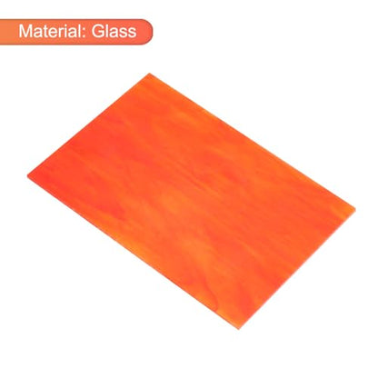 MECCANIXITY Stained Glass Sheet Mosaic Tile 7.9 Inch x 5.9 Inch Watermelon Red Stained Glass Sheets for Crafts DIY, Art Project - color: Watermelon Red