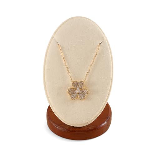 Necklace Holder, Jewelry Stand,Wooden Earring Organizer,Premium Necklace Display,Luxury Earring Display,Beige Small Jewelry Organizer Stand - color: 05-Beige Necklace Stand